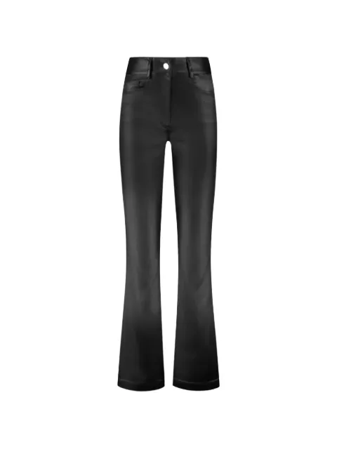 GAUGE81 Athy coated flared trousers Black 123204