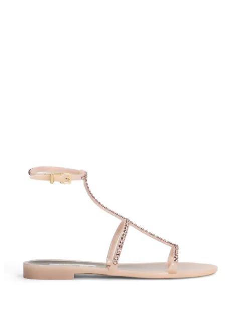 MENGHI James crystal-embellished ankle-strap sandals Neutrals ME1344PWSA0134