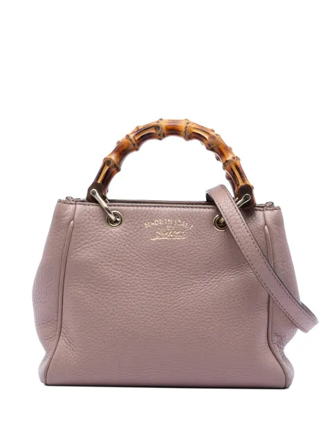 Gucci Pre-Owned 2016-2026 Mini Calfskin Bamboo Shopper satchel Pink IK96U9ABGL25Q40C