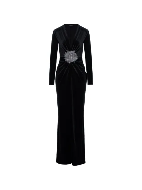 ROSERRY Tifanny velvet maxi dress Black TIFANNYVELVET