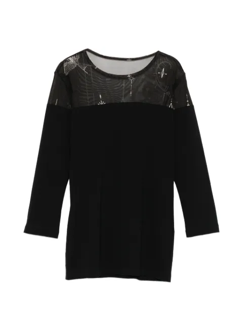 Limi Feu tattoo-printed panelled T-shirt Black LKT3183402