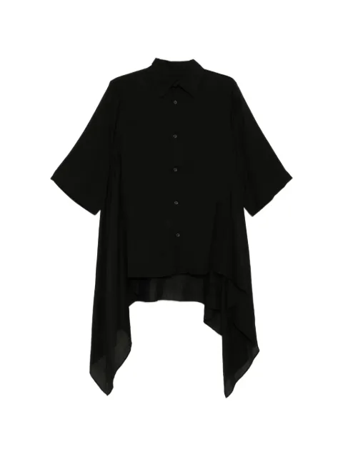 Yohji Yamamoto asymmetric-hem shirt Black FKB80201OFF