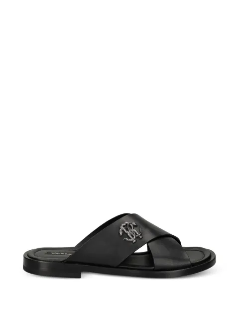 Roberto Cavalli Mirror Snake sandals Black 30774