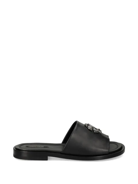 Roberto Cavalli monogram-appliqué sandals Black 30777