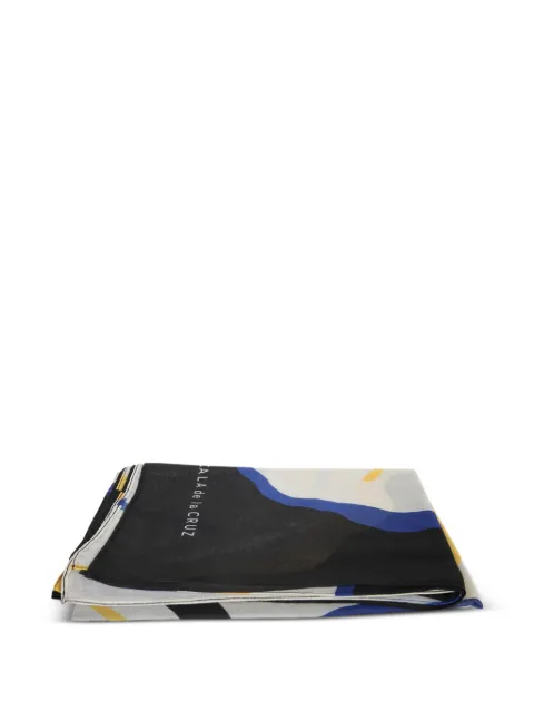 Cala de la Cruz abstract-print scarf Black 25C305CALICO