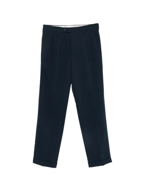 officina sartoriale pleated turn-up trousers Blue RIOBSV