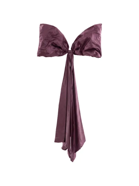 Saiid Kobeisy oversized-bow cape Purple RTWFW25CP40