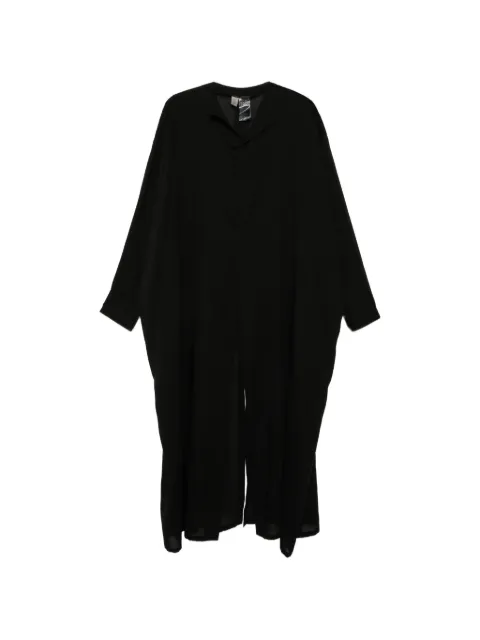 Yohji Yamamoto sheering-effect shirt Black FKB0121701