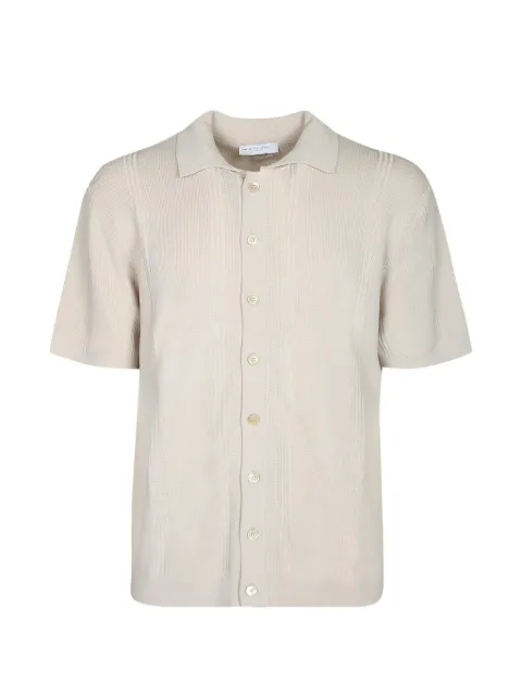Daniele Fiesoli ribbed short-sleeved cardigan Neutrals DF3001011