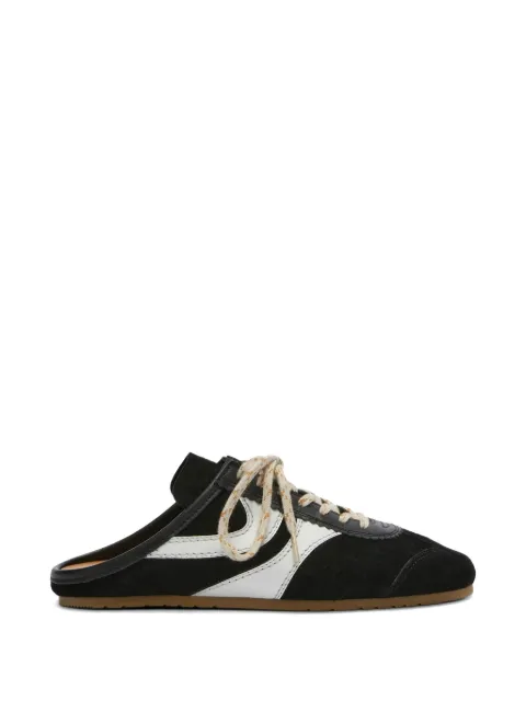 DRIES VAN NOTEN suede-stripe sneakers mules Black 2610117780126