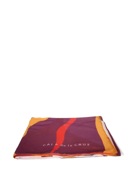 Cala de la Cruz Calabria abstract-print scarf Red 25C304CALABRIAMU