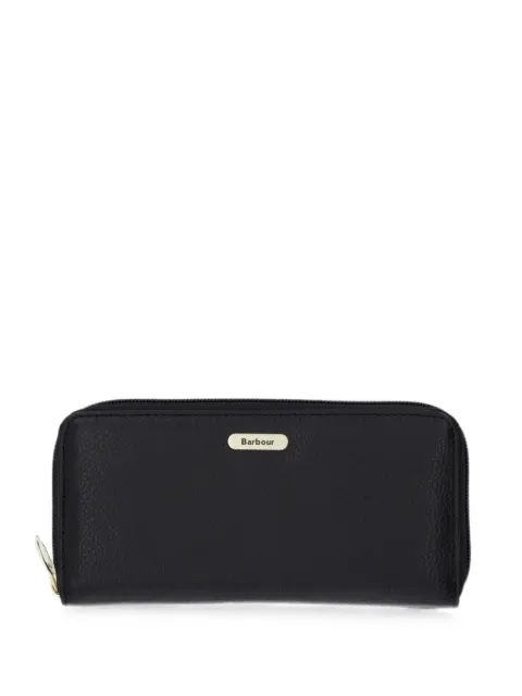Barbour Birch logo-plaque leather wallet Black LLG0038