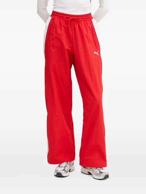 PUMA T7 logo-embroidered track pants Red 629594