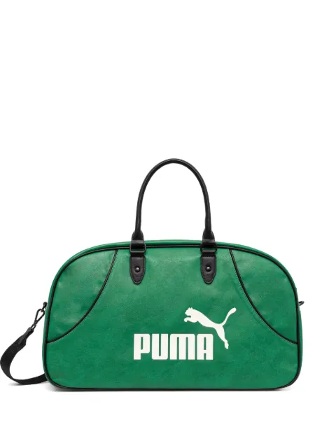PUMA logo-print holdall bag Green 91136
