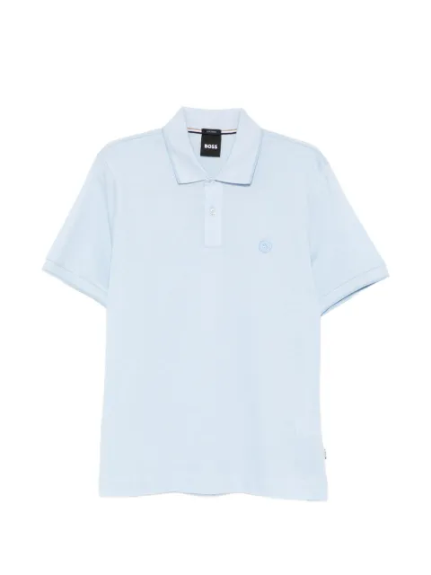 BOSS logo-embroidered polo shirt Blue 50555300