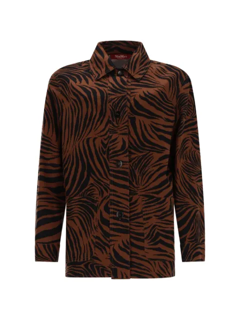 Max Mara zebra-print shirt Brown 2616191022600
