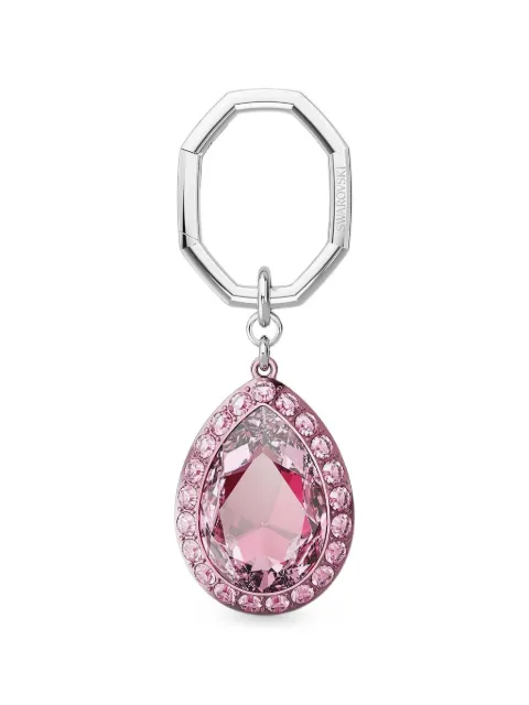 Swarovski crystal-embellished pear-cut keyring Pink 5666646