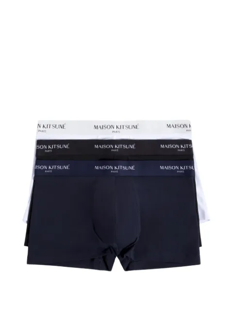 Maison Kitsuné logo-waistband boxer pack Blue QM03600KA0041