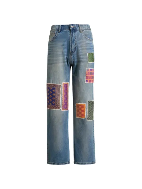 FOUND Kantha patchwork jeans Blue FOSS26DP050126327