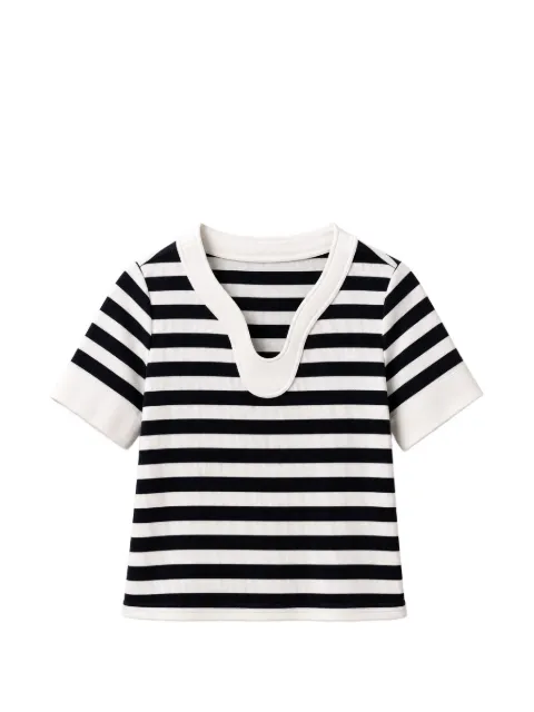 Edward Achour Paris striped T-shirt Black 1007091036