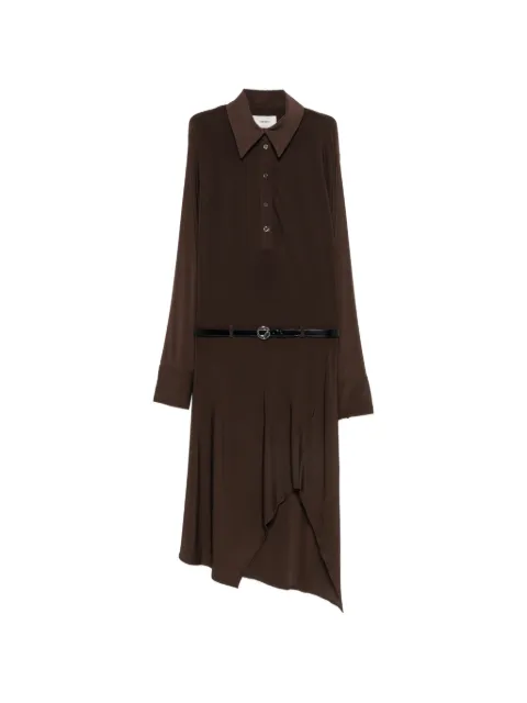 Coperni shirt midi dress Brown COPR299F5022