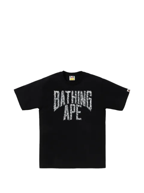 A BATHING APE® logo-print cotton T-shirt Black 001TEL801040M