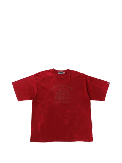 A BATHING APE® graphic-print tie-dye T-shirt Red 001CSL801013M