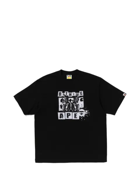 A BATHING APE® graphic-print T-shirt Black 001TEL801342M