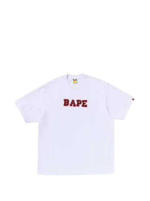 A BATHING APE® logo-print cotton T-shirt White 001TEL801320M