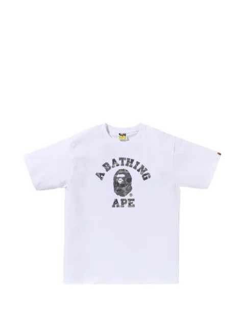 A BATHING APE® College Ape Head T-shirt White 001TEM201008M