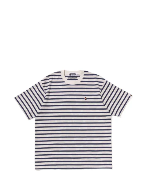 A BATHING APE® horizontal-striped T-shirt Neutrals 1L80109305