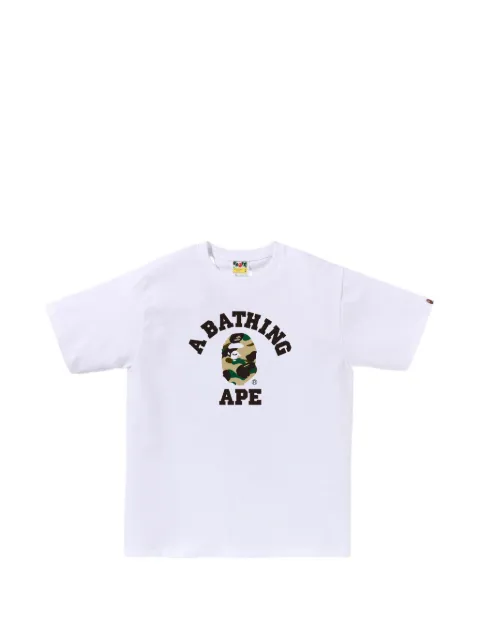 A BATHING APE® College Ape Head T-shirt White 001TEL801011M
