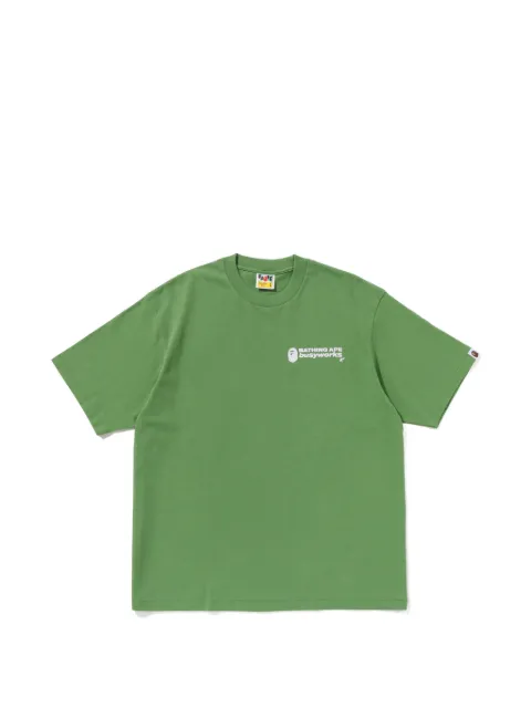 A BATHING APE® Busy Works logo-print T-shirt Green 001TEL801327M