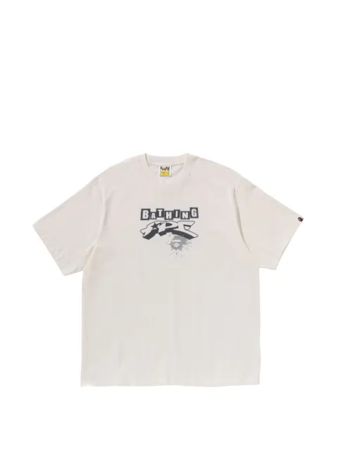 A BATHING APE® graphic-print cotton T-shirt Neutrals 1L80110341