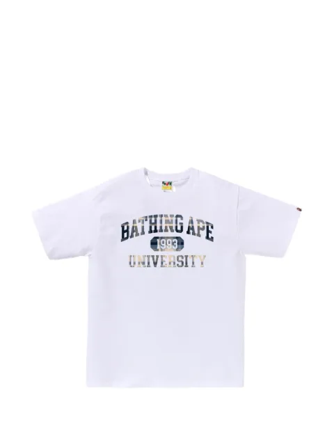 A BATHING APE® logo-print T-shirt White 001TEL801025M