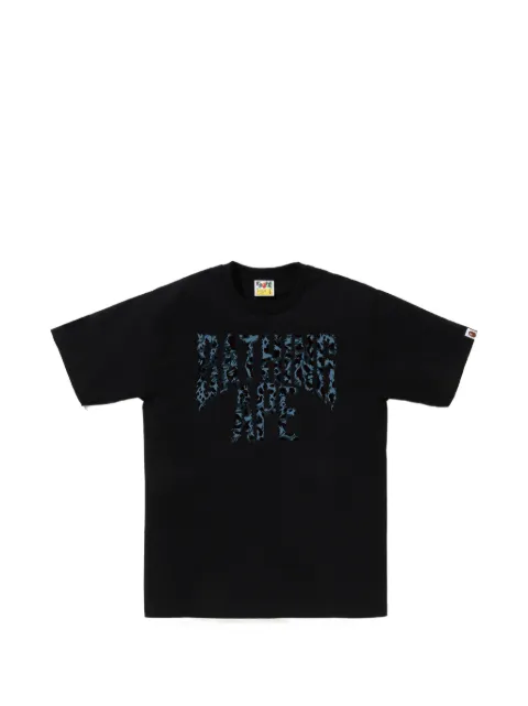 A BATHING APE® logo-print cotton T-shirt Black 001TEL801040M