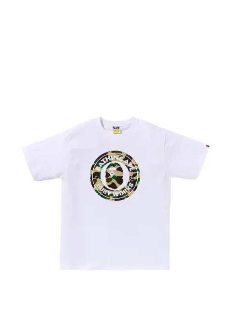 A BATHING APE® Busy Works camouflage-print T-shirt White 001TEL801012M