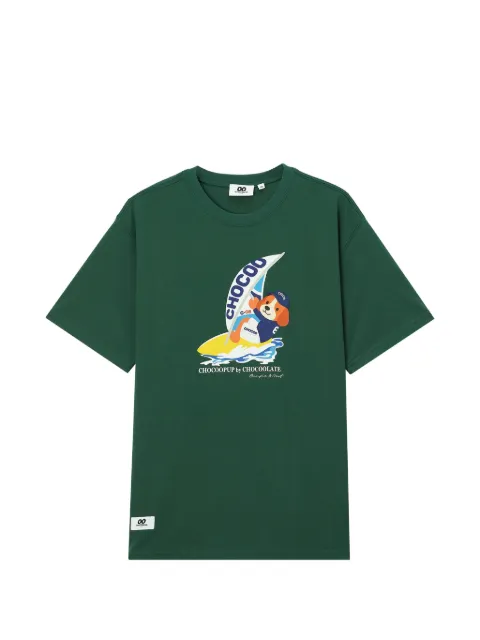 CHOCOOLATE graphic-print T-shirt Green B1XTEM00726X