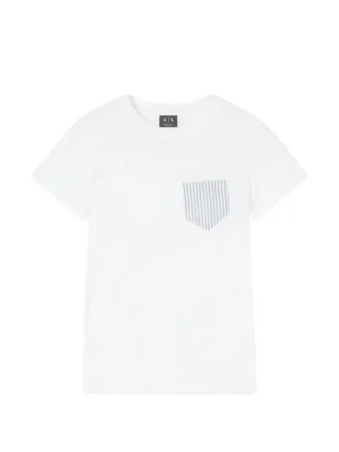Armani Exchange striped-pocket T-shirt White XW002190AF10356