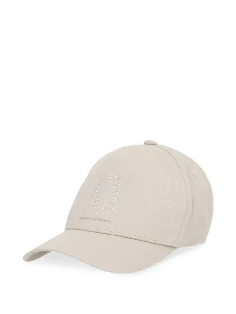 Armani Exchange rhinestone-embellished logo-print baseball cap Neutrals XW000957AF13846