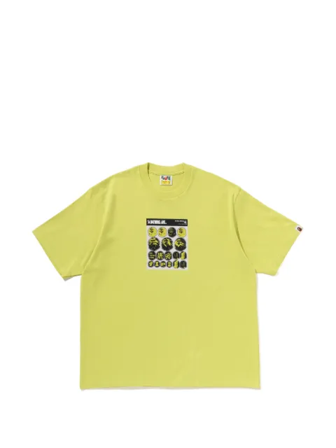 A BATHING APE® graphic-print T-shirt Yellow 1L80110319