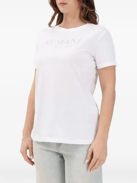 Armani Exchange crystal-embellished logo T-shirt White XW002294AF17172