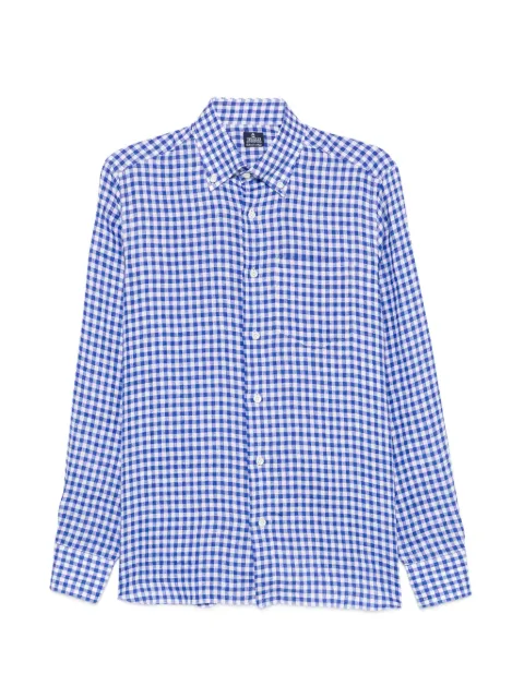 Truzzi gingham-pattern button-down shirt Blue CPFVI26LUXURY