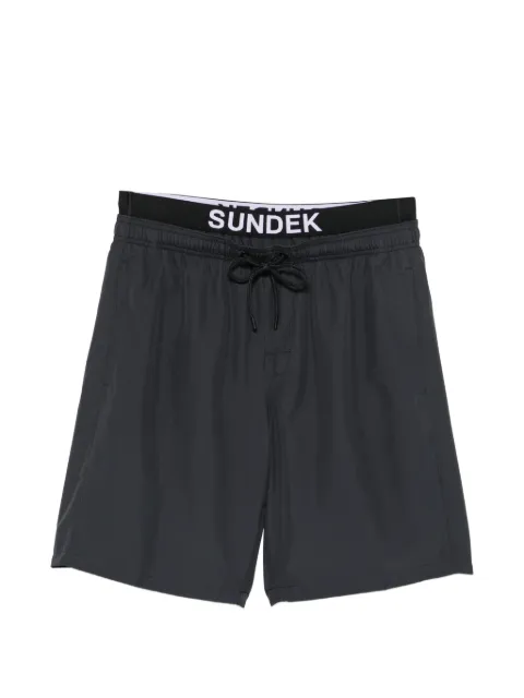 Sundek logo-waistband swim shorts Black M729BDRT300