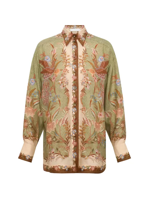 ZIMMERMANN Indra silk shirt Green 8686TSS262
