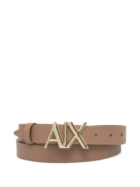 Armani Exchange AX logo-buckle leather belt Brown 941125CC719