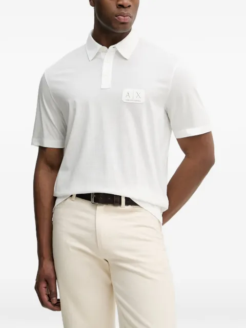 Armani Exchange logo-patch polo shirt White XM002232AF1
