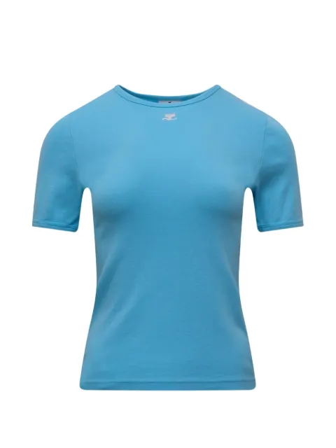 Courrèges logo-embroidered T-shirt Blue SS26125JTS017JS0203007027