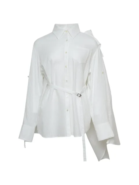 GRACE ELWOOD off-shoulder-drape shirt White 26SSSH010400WHITE