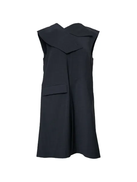 Enföld asymmetric-collar sleeveless jacket Grey 300JS1301701